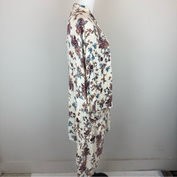 Patrons of Peace Women’s Cream Floral Kimono Cardigan Boho Lightweight Size S - Picture 3 of 7
